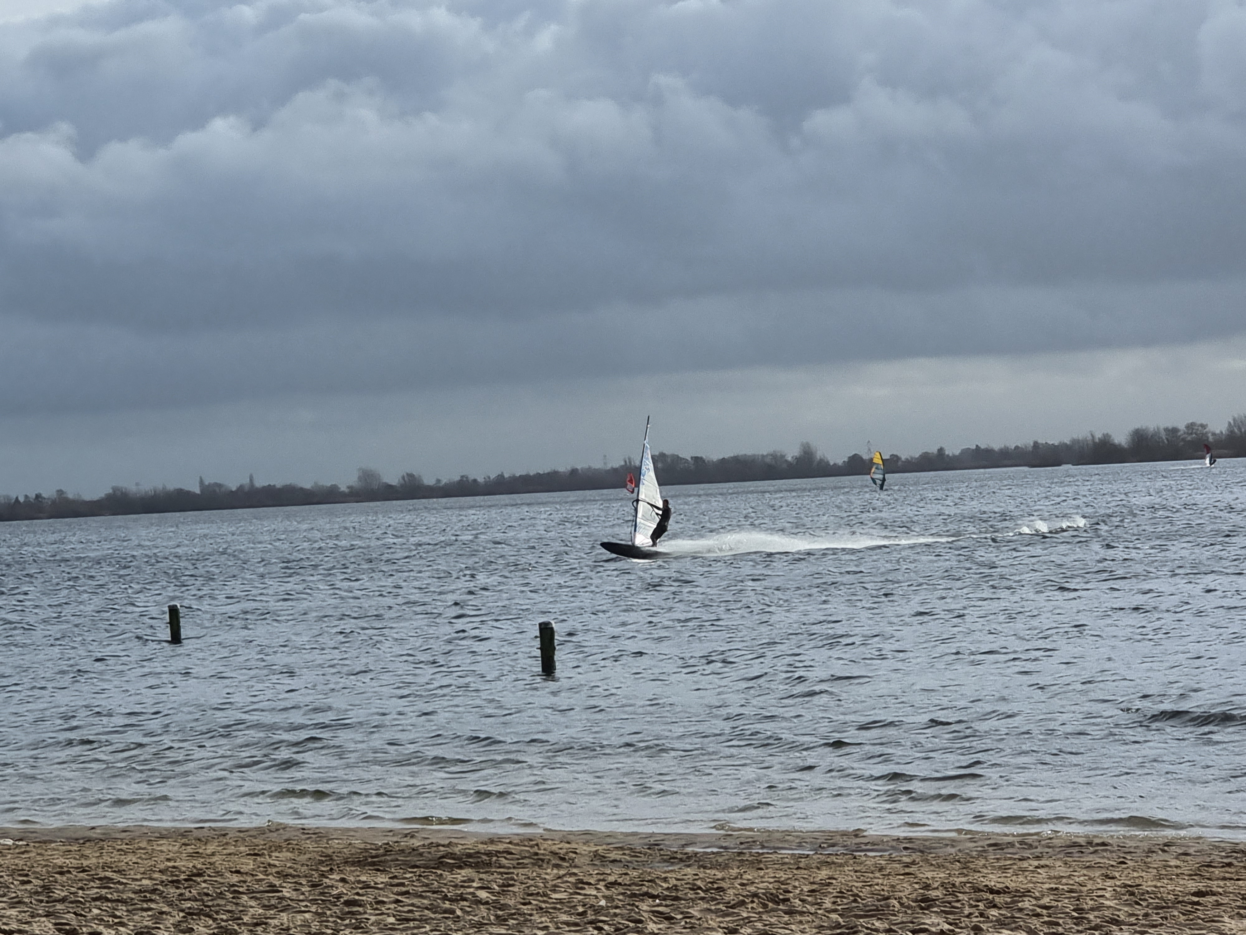 Windsurfing on a Dutch lake — January 2022